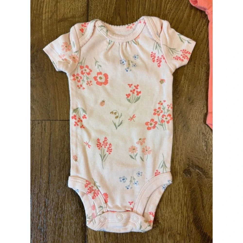 Carters Baby Girl Newborn Outfits Tee Shirts Bodysuits Clothes Smile Snuggles‎